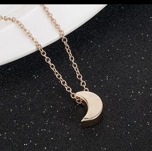 Crescent Moon Pendant Necklace Gold or Silver-NWOT